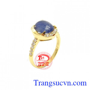 Nhẫn vàng Sapphire 14k quý phái