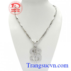 Bộ Dây Chuyền Nam Độc Đáo kết hợp giữa dây chuyền Italy 18k và mặt dây 14k đính đá, mang lại sự hài hòa, cá tinh và độc đáo cho phong cách phái mạnh
