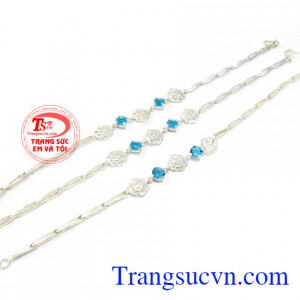 Lắc tay nữ bạc đẹp