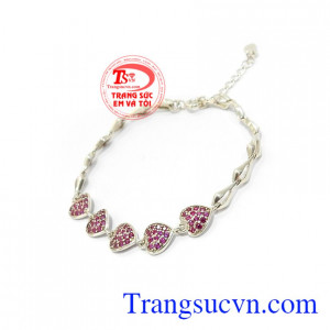 Lắc tay bạc thời trang cá tính phái đẹp