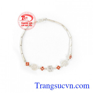 Lắc tay nữ bạc đẹp tinh xảo