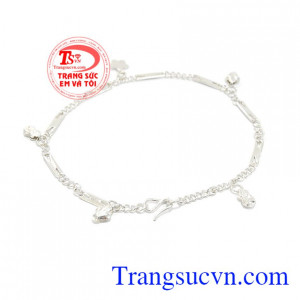 Lắc chân bạc dành cho nữ