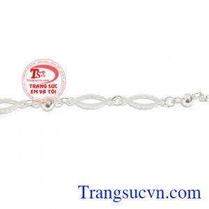 Lắc chân bạc dành cho nữ