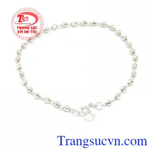 Lắc chân bạc dành cho nữ