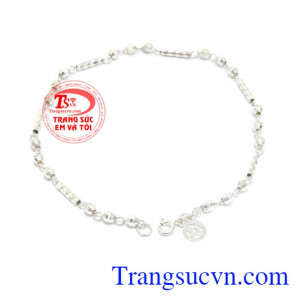 Lắc chân bạc dành cho nữ