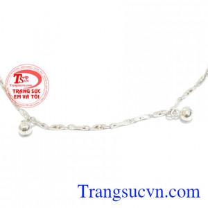 Lắc chân bạc dành cho nữ