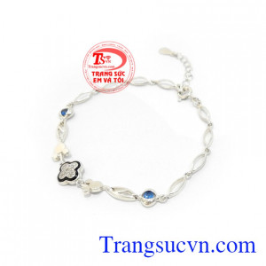 Lắc tay bạc nữ thời trang cá tinh