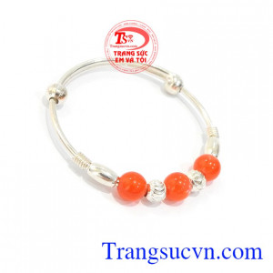 Lắc Tay Bạc Dễ Thương Cho Bé bạc 92.5 bền đẹp, chất lượng