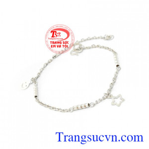 lắc chân nữ bạc thời trang