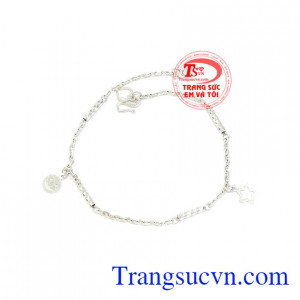 Lắc Chân Bạc Nữ Tinh Tế phong cách phái đẹp