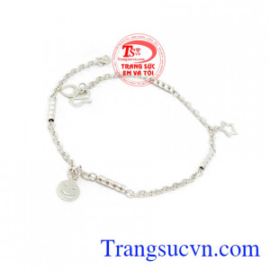 Lắc Chân Bạc Nữ Tinh Tế kiểu dáng đẹp, chất lượng cao