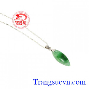 Bộ dây chuyền nữ ngọc cẩm thạch thiên nhiên bình an