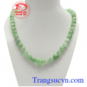 Chuỗi cổ ngọc jadeite phú quý