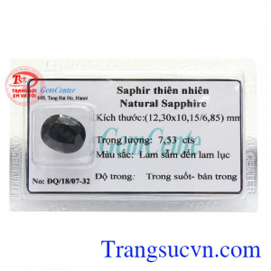Sapphire Thiên Nhiên Cát Lộc là viên đá của sự giàu sang, thịnh vượng, may mắn và bình an, phù hợp làm mặt dây chuyền, mặt nhẫn thời trang, phong cách