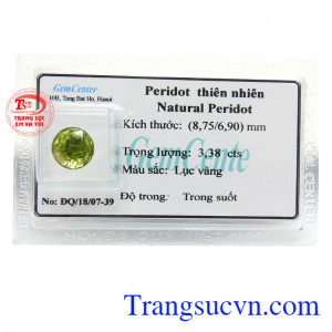 Viên Peridot Thiên Nhiên Tài Lộc màu sắc đẹp, chất lượng cao