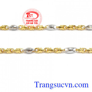 Dây chuyền nam vàng tây