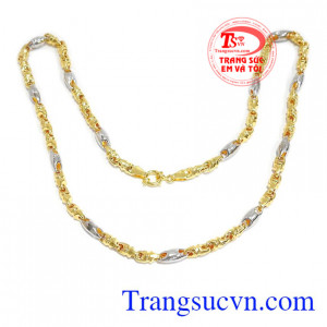Dây chuyền nam vàng tây sang trọng
