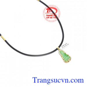 Mặt dây chuyền phật Quan âm phỉ thúy thiên nhiên