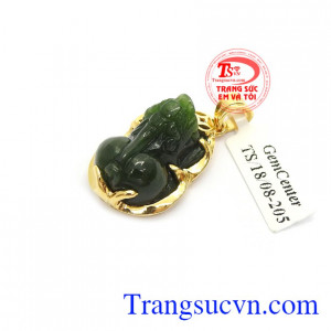 Mặt Tỳ Hưu Nephrite Thiên Nhiên