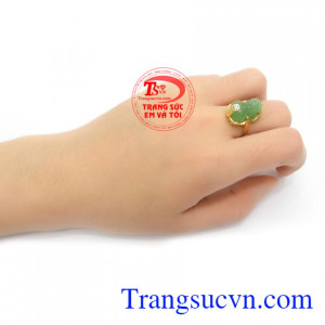 Nhẫn Tỳ Hưu Aventurine Bình An