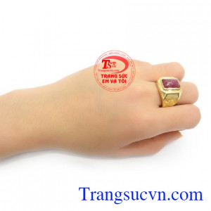 Nhẫn nam Ruby thiên nhiên cao cấp
