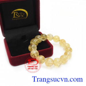Chuỗi tay thạch anh vàng thiên nhiên tinh tế và hợp phong thủy