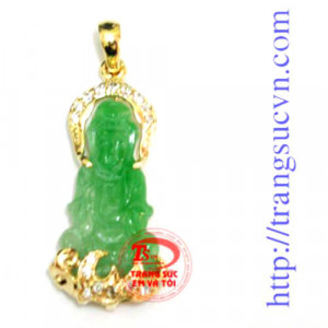 Mặt dây phật bà bọc vàng sang trọng