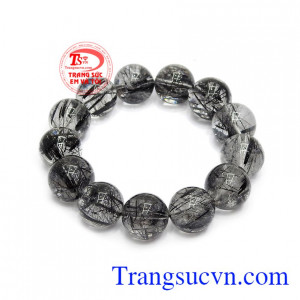 Chuỗi tay thạch anh tóc đen may mắn