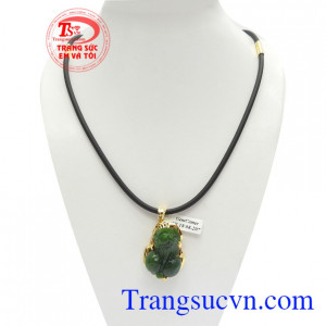 Bộ Dây Nam Tỳ Hưu Hưng Thịnh với sự kết hợp giữa dây cao su bọc vàng và mặt Tỳ hưu bọc vàng 14k bền đẹp, sang trọng