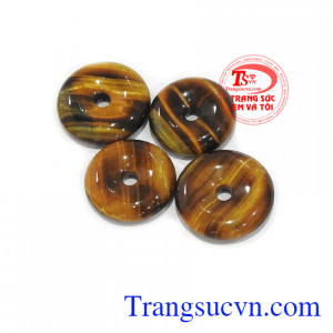 Đồng xu đá mắt hổ may mắn