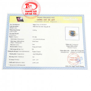 Chứng chỉ đá quý từ trung tâm ngọc học