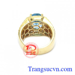 Nhẫn nam topaz 14k may mắn mang đến vẻ đẹp lịch lãm cho phái mạnh