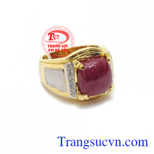 Nhẫn nam Ruby