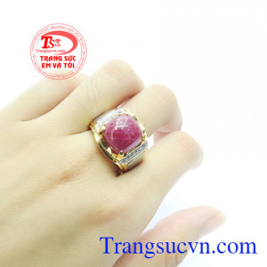 Nhân nam ruby 14k thời trang mang phong cách, thời trang cho phái mạnh