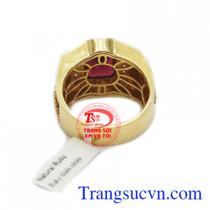 Nhẫn nam Ruby