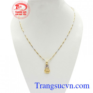 Bộ Dây Nữ Di Lặc Bình An vàng 10k bền đẹp, chất lượng