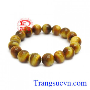 Chuỗi tay mắt hổ 12 ly đẹp hợp phong thủy, thích hợp cho người mệnh kim và mệnh thổ.