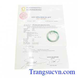 Giấy kiểm định từ SJC