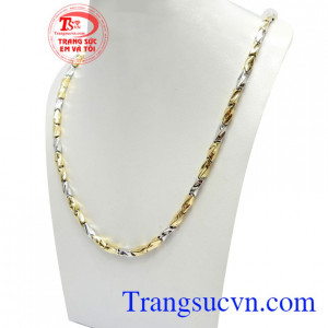 Dây Chuyền Nam Ý 18k Tinh Tế kiểu dáng mới lạ, sắc nét, đường nét tinh tế, mang lại sự mạnh mẽ, cá tính và đẳng cấp phái mạnh