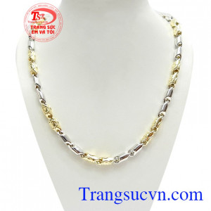 Dây Chuyền Nam Vàng Ý Cá Tính vàng 10k nhập khẩu nguyên chiếc từ Italy kiểu dáng đẹp, chất lượng cao