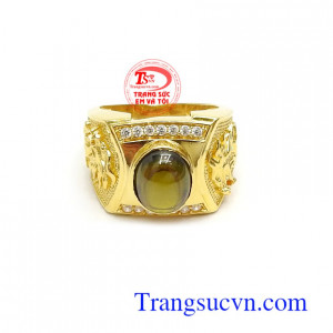 Nhẫn nam đính đá đẹp, chế tác công nghệ cao