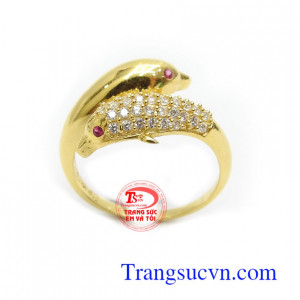 Nhẫn Nữ Cá Heo 10k Quý Phái phù hợp làm quà tặng trọng những dịp ý nghĩa