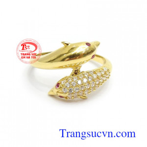 Nhẫn nữ vàng 10k thời trang