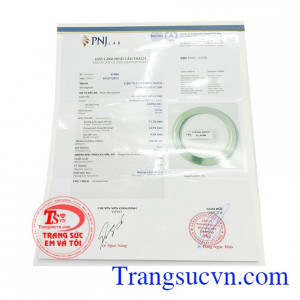 Giấy chứng nhận từ PNJ