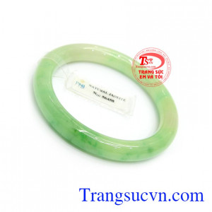 Ngọc miến điện tròn vân lý thiên nhiên cao cấp, đeo hợp thời trang và phong thủy