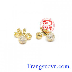 Hoa tai vàng Dio đôi, bảo hành 6 tháng, giao hàng nhanh trên toàn quốc.