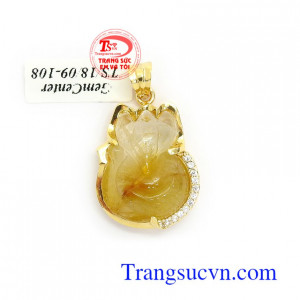 Mặt Dây Hồ Ly Thạch Anh Đẹp là sản phẩm thạch anh tóc thiên nhiên mang lại nhiều may mắn sức khỏe cho người đeo