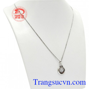 Bộ trang sức vàng trắng Hàn Quốc đẹp được thiết kế hợp thời trang, tinh tế.