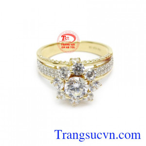 Nhẫn nữ kiêu sa Hàn Quốc được thiết kế vô cùng độc đáo. 