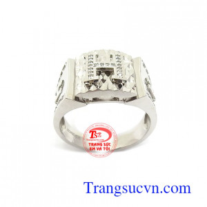 Nhẫn Nam Chữ H Cá Tính tinh xảo mang lại phong cách mạnh mẽ, cá tính và riêng biệt cho phái mạnh